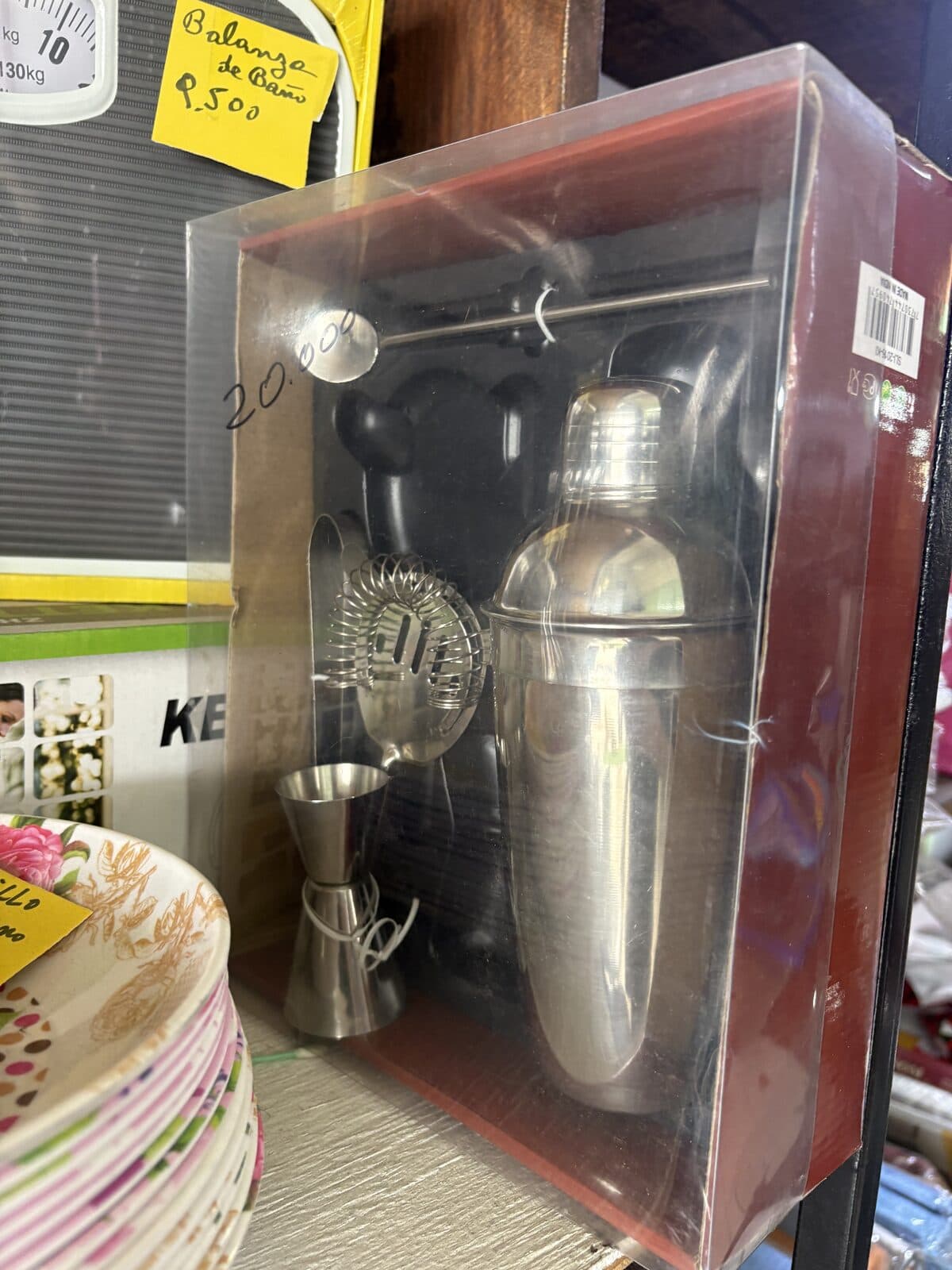 Set de coctelería acero inoxidable