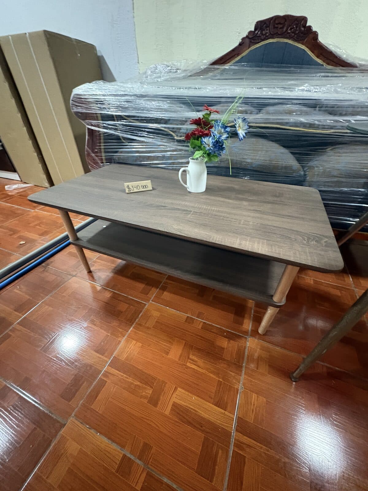 Mesa de centro nórdica nogal