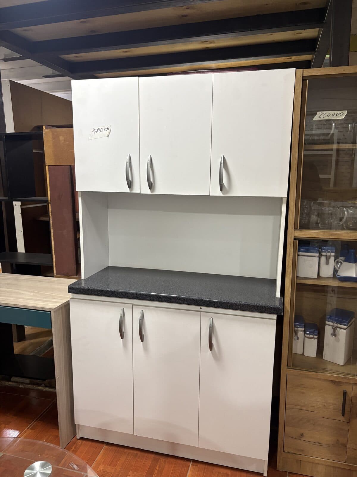 Mueble de cocina modular blanco 6 puertas