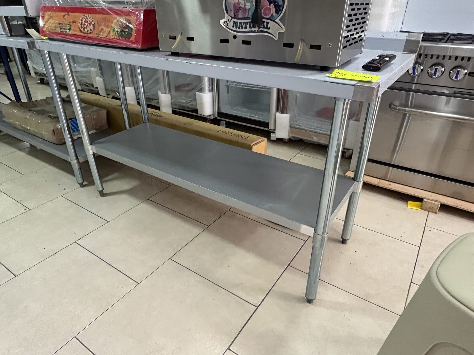 Mesa de trabajo acero inoxidable 150x60
