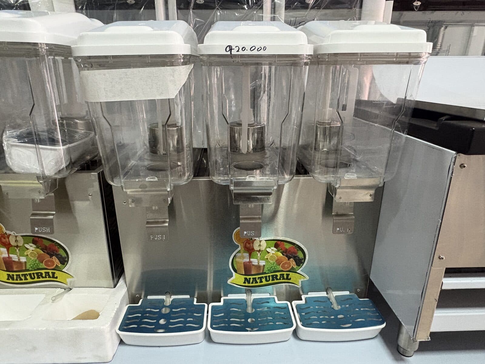 Dispensador de jugos triple Natural blanco